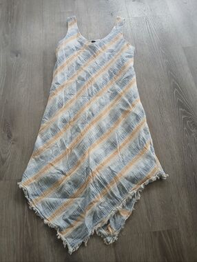 Drew Summer Dress in White and Yellow